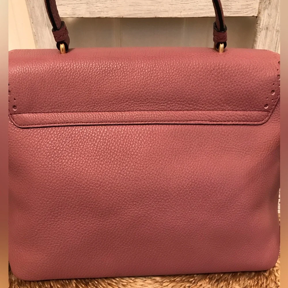 Kate Spade James Street Sparrow Satchel in Mauve Pebbled Leather